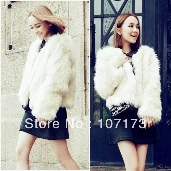 2013 Autumn And Winter Women Outerwear Plus Size Faux Fur Short Jacket Christmas Thermal Coat