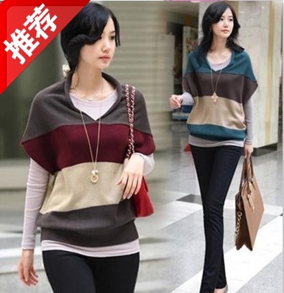 2013 autumn m984 women's sleeveless plus size loose sweater outerwear