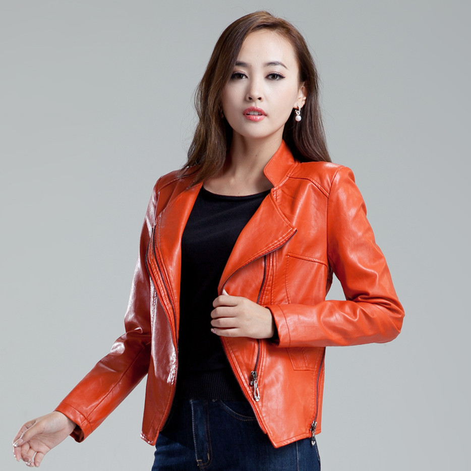 2013 autumn new arrival top leather clothing female slim short design genuine leather clothing sheepskin outerwear