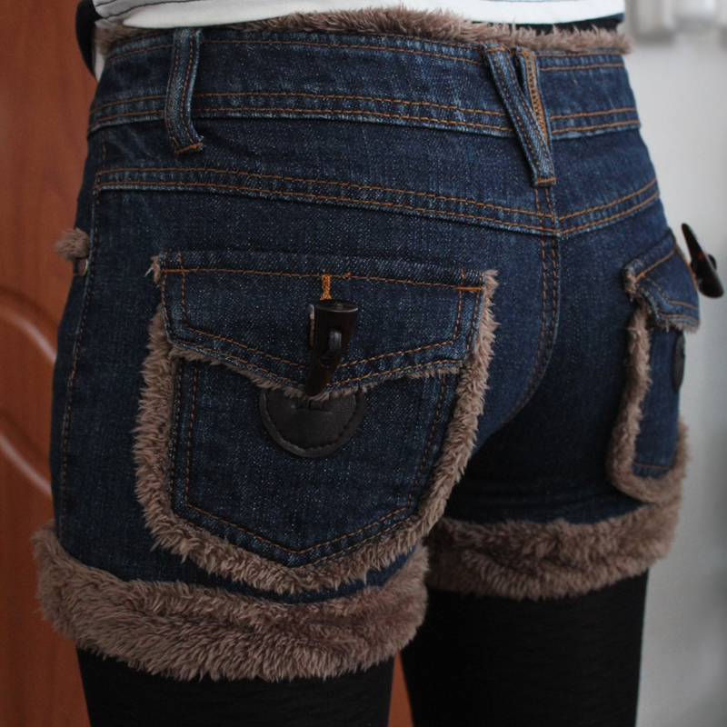 2013 autumn new arrival women's all-match denim shorts moben boot cut jeans plus size