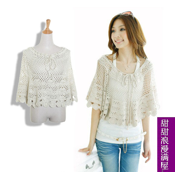 2013 autumn women's 0302 sweet all-match loose thin wool knitted shirt