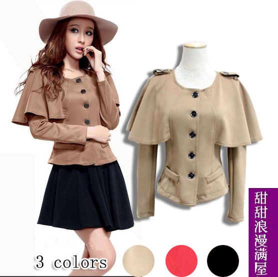 2013 autumn women's 91429 fashion casual ol slim gentlewomen cloak coat