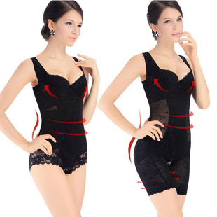 2013 Bamboo fat burning abdomen drawing butt-lifting seamless one piece shaper beauty care underwear corset slimming clothes