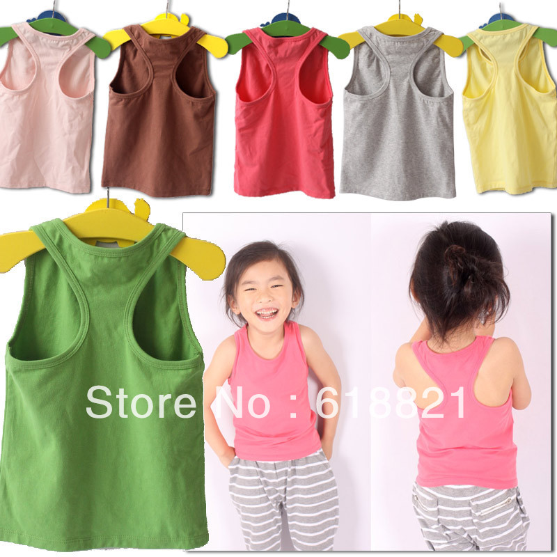 2013 boys girls clothing  summer child baby T-shirt sleeveless top tank