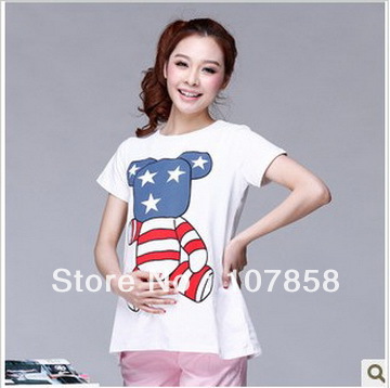 2013 Brand New Summer Fashion Cartoon short sleeve Maternity T-shirt Maternity sweater Pregnant women wear Maternity Tops #S113