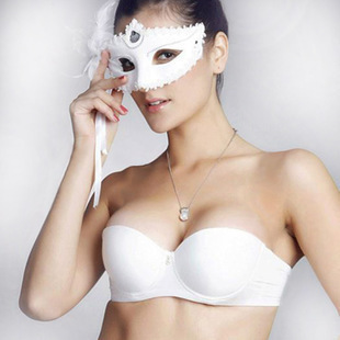 2013 Bride tube top design cup slip-resistant no shoulder tape underwear bra cover seamless push up bra thickening