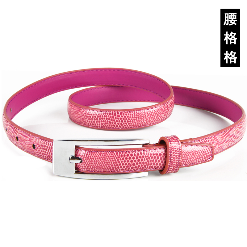 2013 candy color japanned leather women's thin belt female all-match strap Women fashion decoration