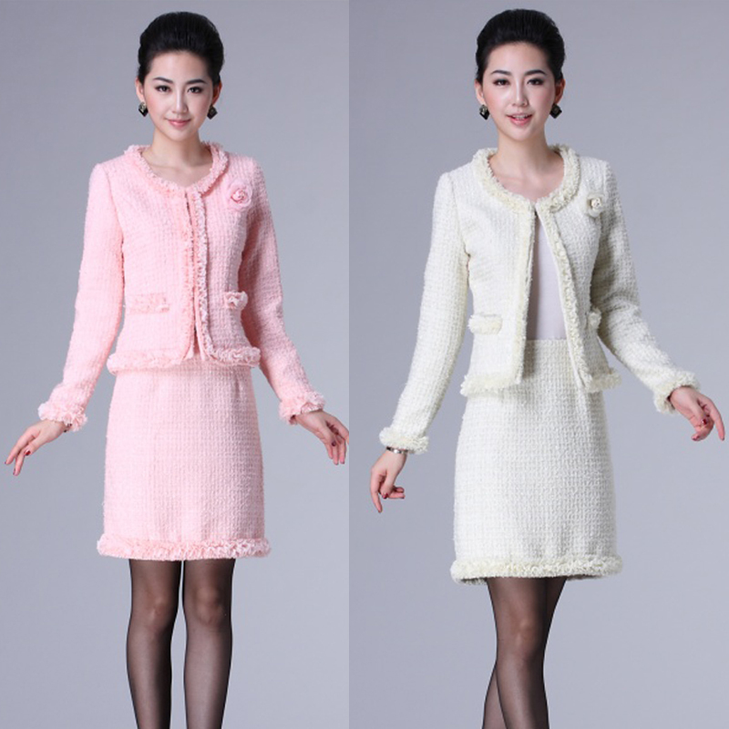 2013 career dress skirt quality woolen skirt 2 piece set