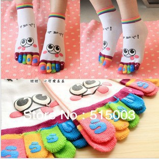 2013 cartoon cute lady fingers short paragraph cotton socks, six color