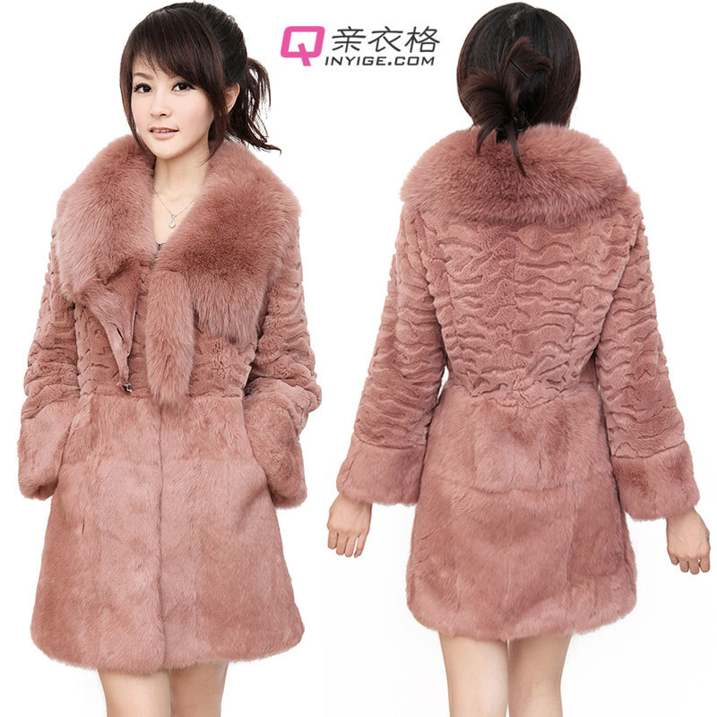 2013 Clothing large fox fur rabbit velvet fur coat medium-long women's fur