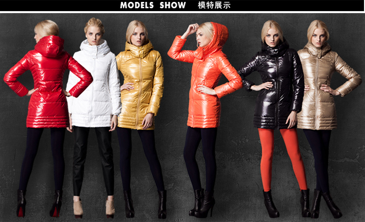 2013 down coat fashion women medium-long slim many colors