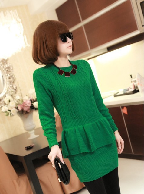 2013 early spring models in Europe and America wind flounced skirt wool skirt package hip