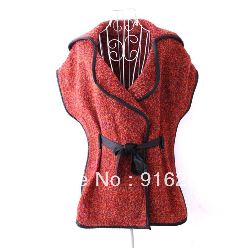 2013 European and American big wild wool fashion short coat cloak casual dress for women novelty dress strapless