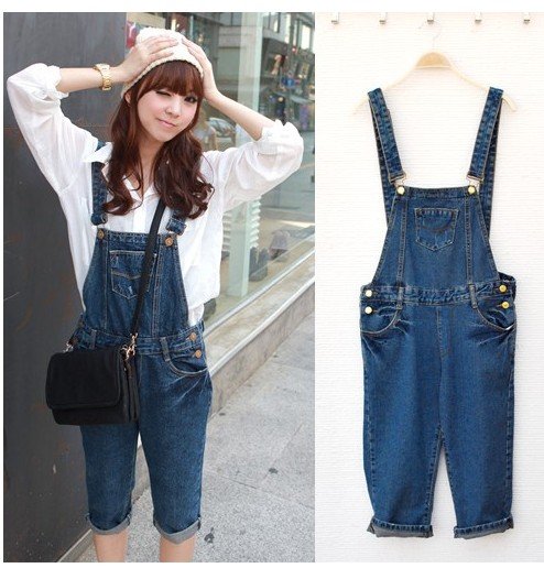 2013 Fashion brand jeans patch jumpsuits rompers denim pants wear for women  I0018