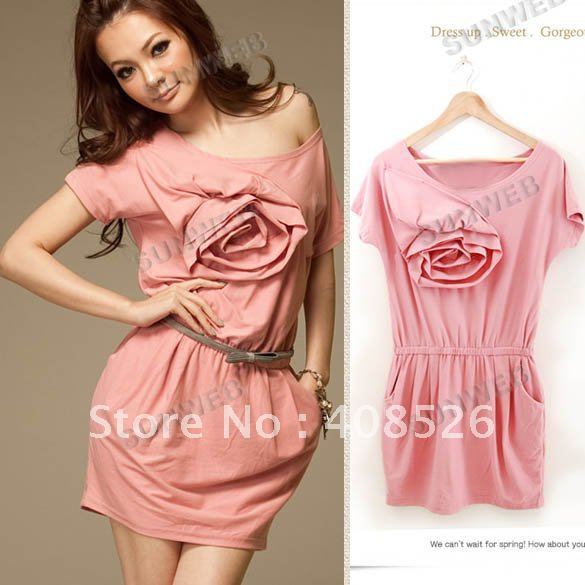 2013 fashion Drop shipping/Cotton spend BaoLei/flowers/even body skirt/dress/ Off Shoulder women's dress Free Shipping/2787