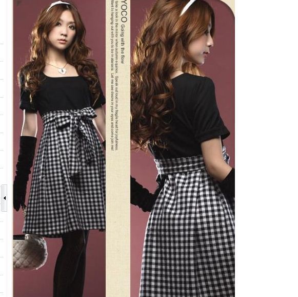 2013 fashion high quality cell korea style bowknot slimming dress  free shipping  020406