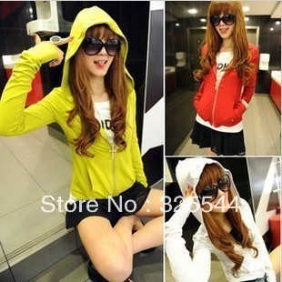 2013 fashion long-sleeve spring zipper casual sweatshirt outerwear juniors clothing