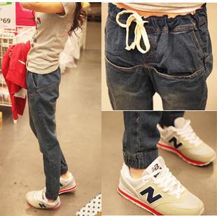 2013 fashion loose elastic fashionable casual all-match jeans