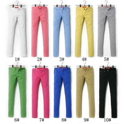 2013 fashion sale!! Jeans Pants candy colored pencil pants skinny pants legging long trousers boot cut