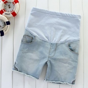 2013 fashionable denim shorts trousers maternity jeans pants