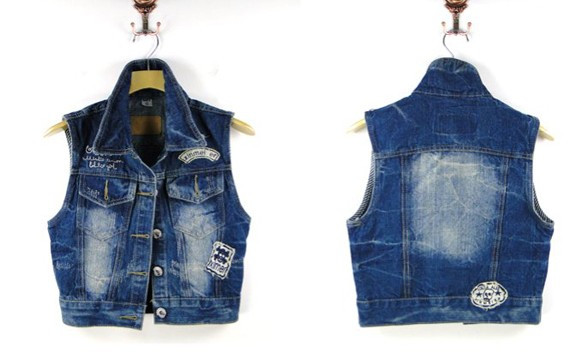 2013 fashionable denim vest female spring and autumn vest sleeveless shrug vest