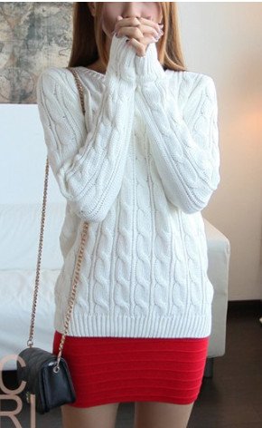 2013 fashionable new sweater restoring ancient ways round collar set of head long sleeve knit sweater women