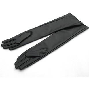 2013 Female women's leather gloves over the elbow PU glove fashion ladies long gloves LGPU001