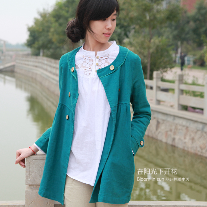 2013 fluid long-sleeve trench outerwear ym403 Free Shipping