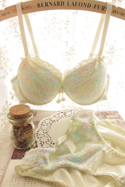 2013 free shipping Camouflage yarn soft symphony gradient wincey underwear sweet princess bra set