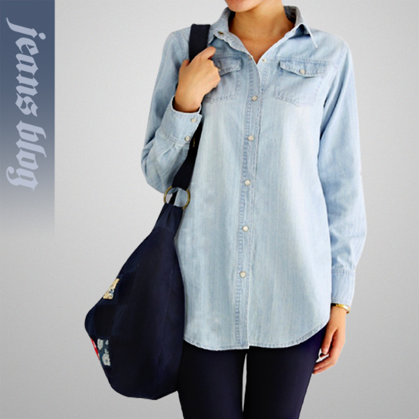 2013 Free Shipping  Casual  Solid  Ladies Fashion Blue Jean Shirt Classical Fashion Jean Clothes No 203