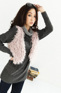 2013 free shipping Fashion all-match faux vest faux fur vest vest waistcoat faux