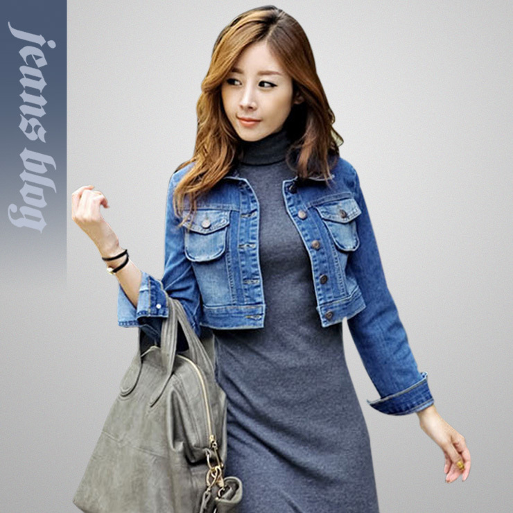 2013 Free Shipping   Fashion Blue  Outwear Jean Classical Fashion Jean Coat  No9408