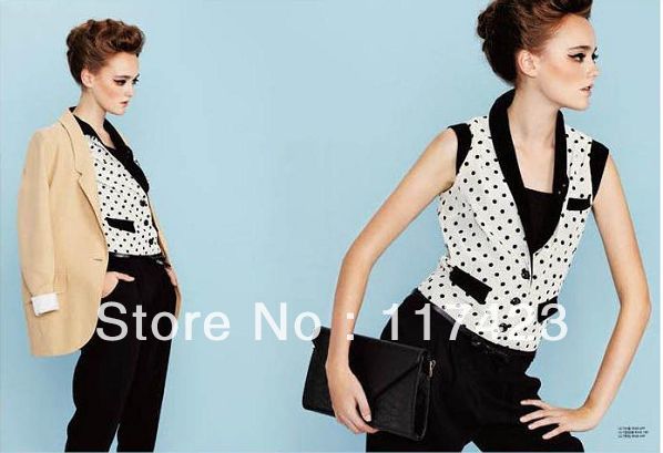 2013 Free Shipping Latex Women's Chiffon Dots Bodysuits Fashion Ladies' Casual Rompers Charming Shrink Waist Size-S-L S350