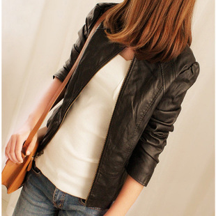 2013,free shipping,new arrival, PU leather  jacket,V-neck jacket, sweatshirt,100% good quality leisure suit,wholesale and retail