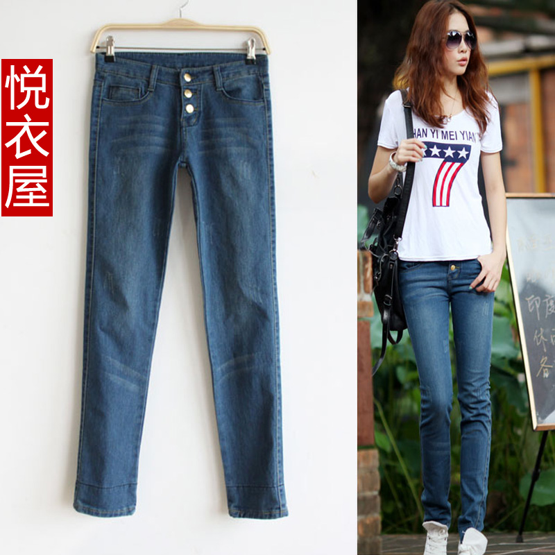 2013 Free Shipping Sales Fashion Solid Skinny Pencil Pants Denim Jeans High Quality Ladies