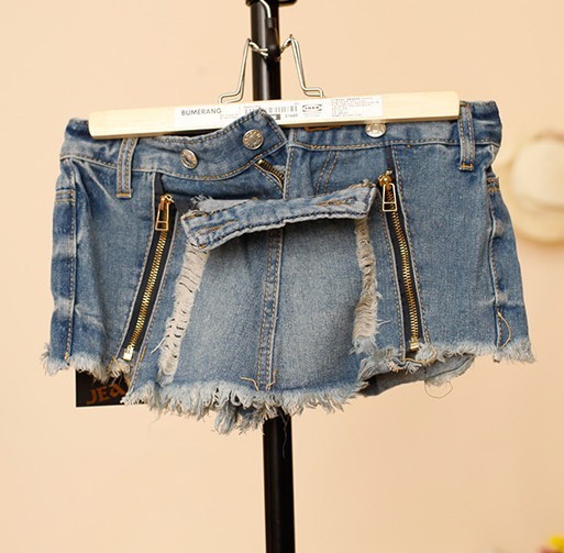 2013 free shipping spring new woman hole sexy denim shorts skirt detachable tight jeans