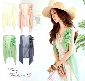 2013 free shipping Submissively clothing  chiffon petals sleeveless vest small all-match fresh vest cardigan cape