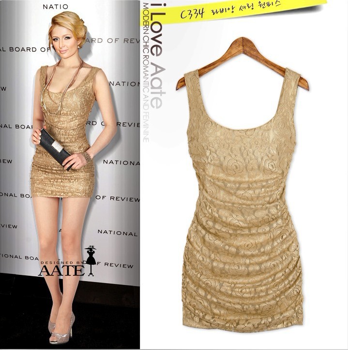 2013 free shipping women's Summer New Fashion dresses Sexy % Club Gold Printed Dress