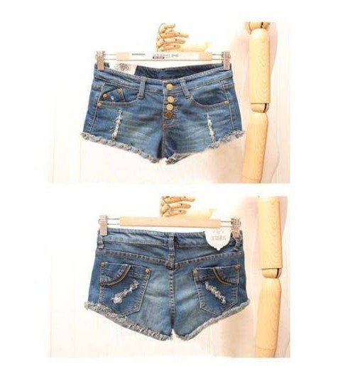 2013 Free shipping zipper paillette ornament pockets shorts for summer free size denim shorts women8022-401A