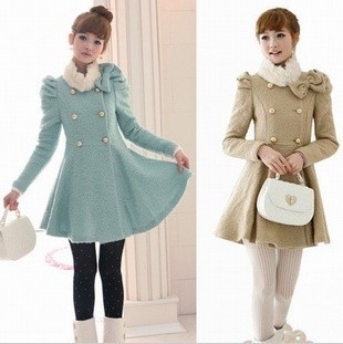 2013 Free ShippingTreasures of the town factory] 2013 winter new Korean version of the coat Nick coat double-breasted Puff Women