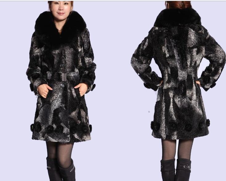 2013 fur one fur fur coat. Women's leather fur coat