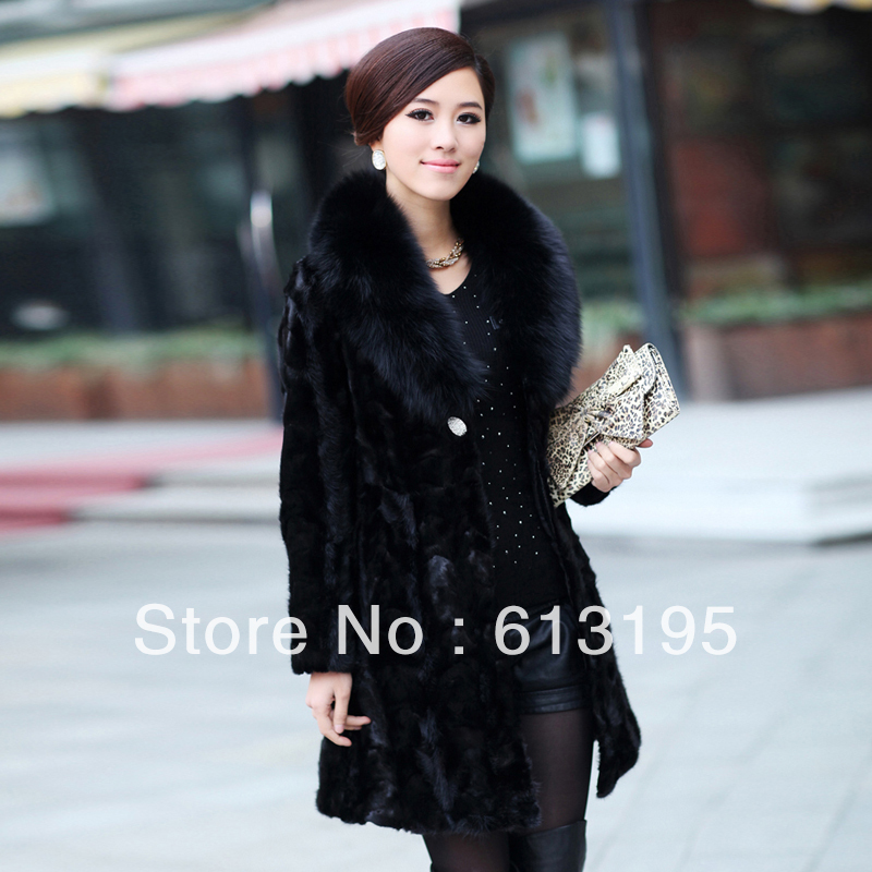 2013 fur outerwear fox fur mink marten overcoat Women /ydx170