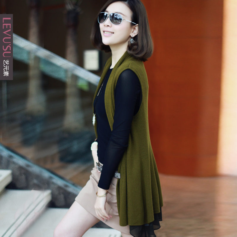 2013 gentlewomen elegant ol fashion elegant sleeveless knitted vest sweater