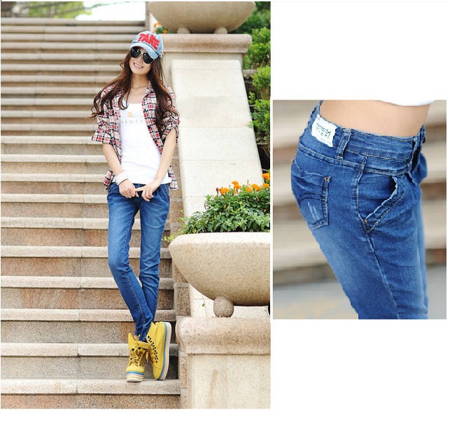 2013 harem jeans for women elastic jeans female trousers spring autumn pencil pants harem pants female free shipping