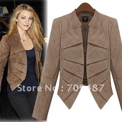 2013 Hot European style, handsome suede leather women's jacket Motorcycle jacket