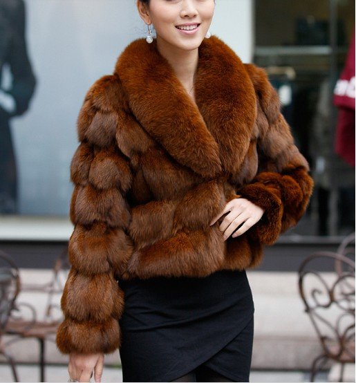 2013 Hot  Fashion100% Real Genuine Fox Fur Coat/Jacket outwear/garments winter women's