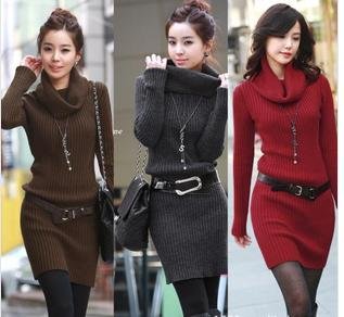 2013 hot sale 12023 Free shipping Fashion women  sweater , Pullover knitted sweater. plus size ladies Korean long sweater