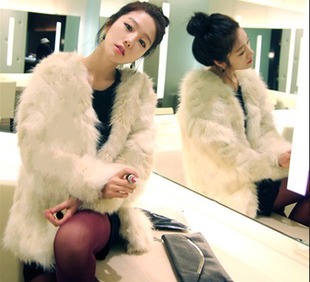 2013 hot sale free shipping women's fashion fur coat  lovely outerwear faux fur overcoat