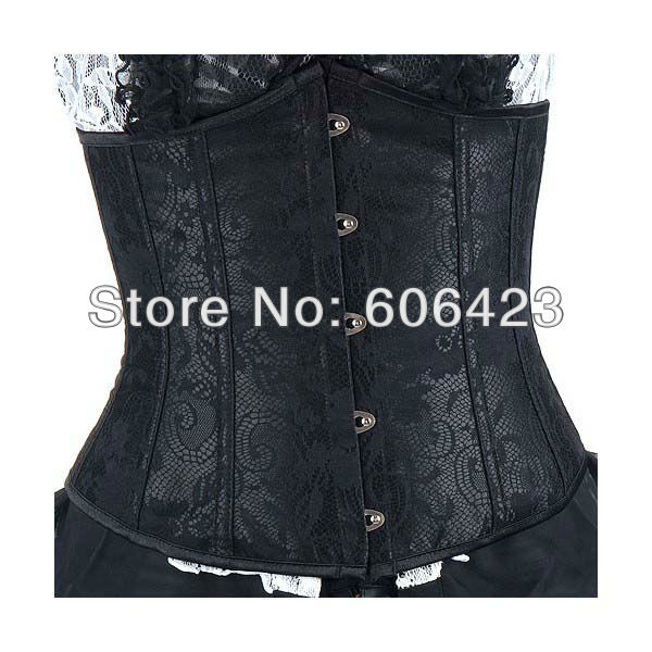 2013 Hot Sale Sexy Black Corsets UnderBust Corset Bustier Sexy Lingerie body lift shaper wholesale retail Free shipping 8698