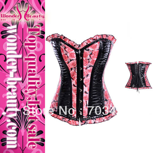 2013 Hot Sale Sexy Strapless Rose Print Corsets